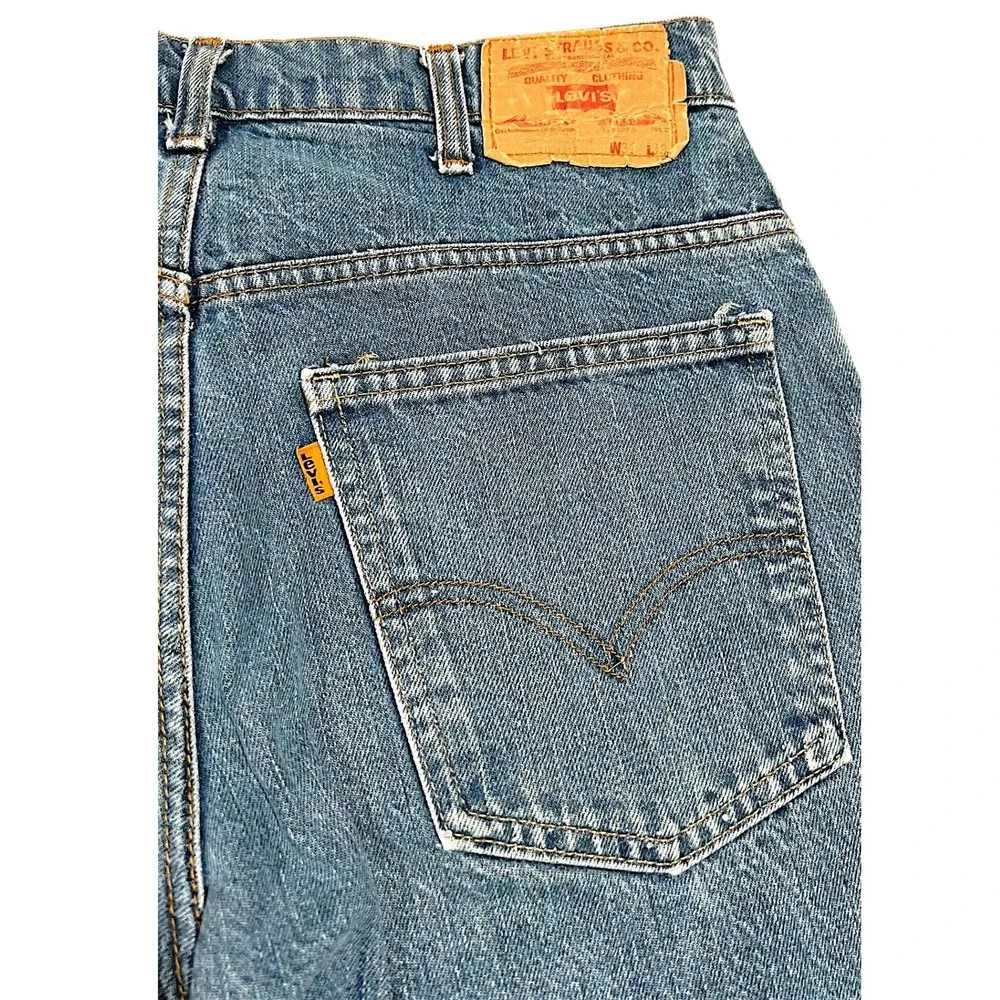 Vintage 1978 Levi's 519 Orange Tab Straight Leg‎ Jeans Blue Men's 32x33
